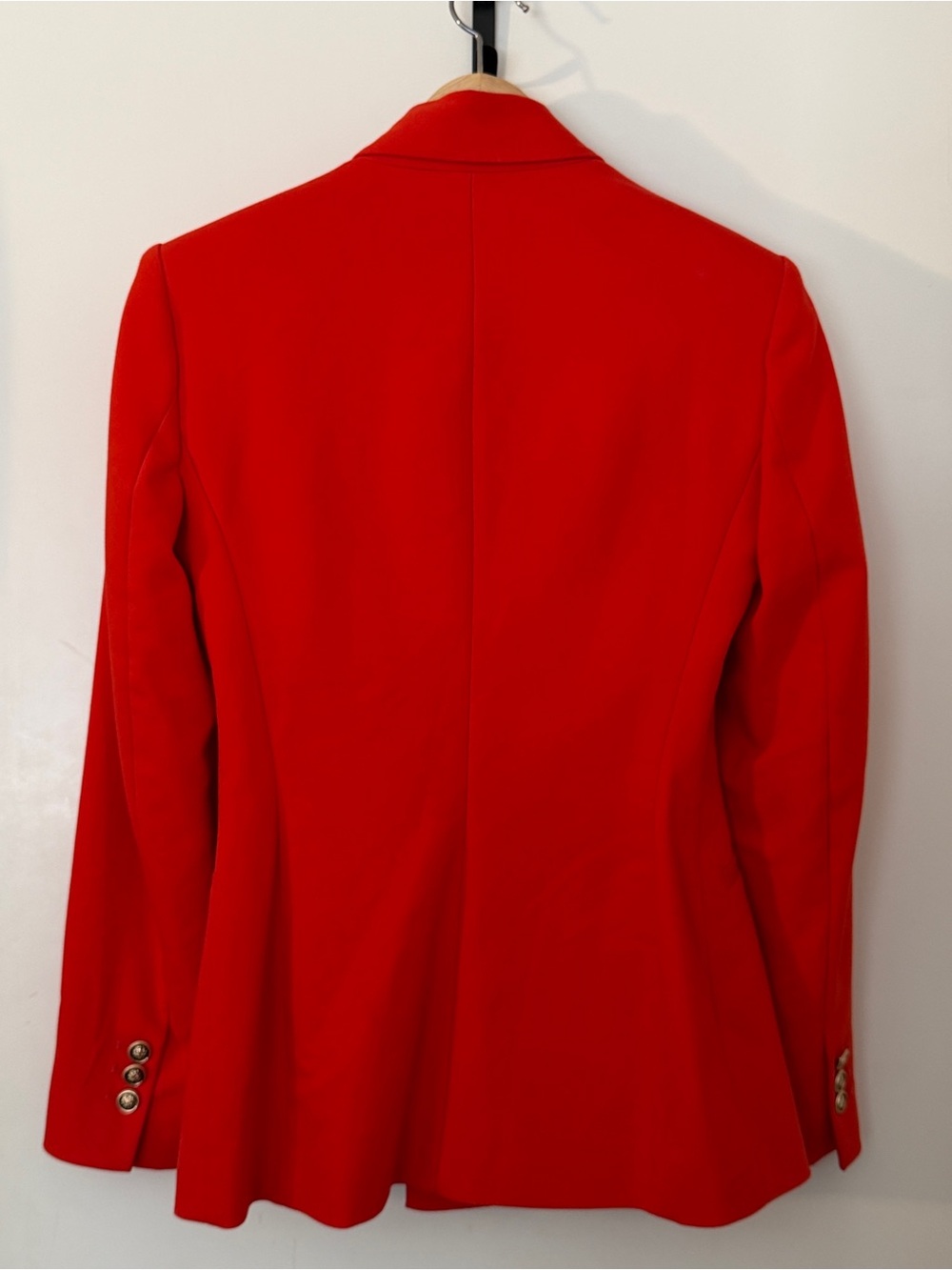 Zara Vibrant Double Breasted Burnt Orange Blazer with gold buttons - Picture 2 of 10
